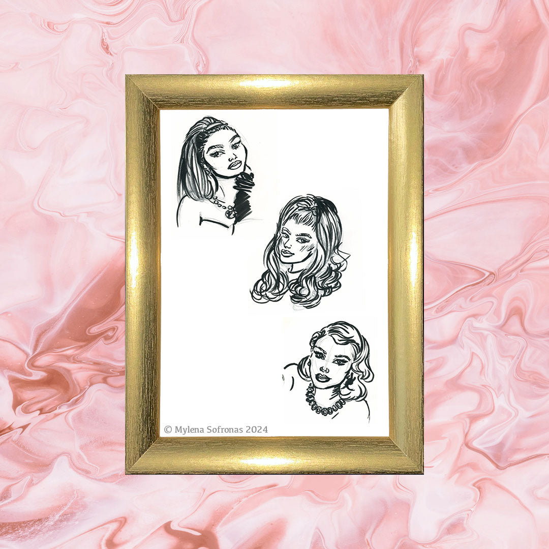 Fashion Sketches - Illustration Print (wall art)