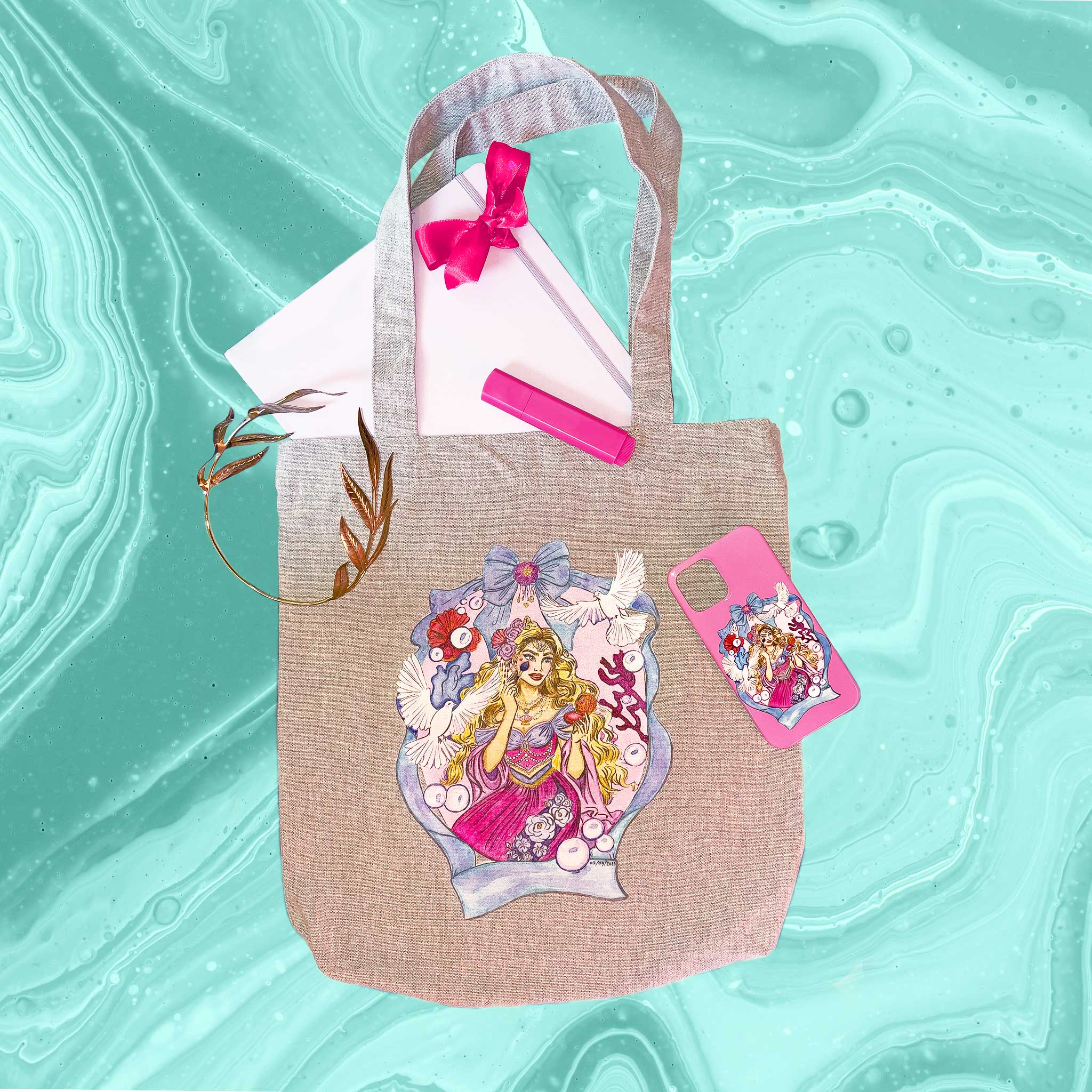 Goddess of beauty Tote bag (Light Grey)